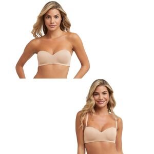 Maidenform Women's Beige Basically Sexy Wireless Strapless Bra Size 38B